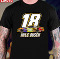Racing Car Kyle Busch 18 Gift For Fans Design Unisex T-shirt