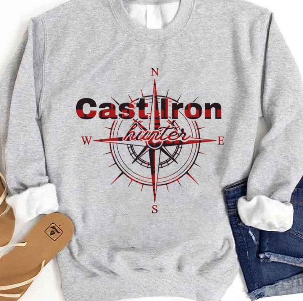 The Compass Cast Iron Hunter Plaid Unisex Sweatshirt