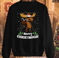 Santa Reindeer Merry Christmoose Christmas Unisex Sweatshirt