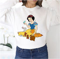 Snow White And Animals In Forest Unisex Sweatshirt