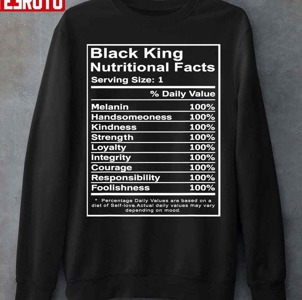 Nutritional Facts African Black History Month Unisex T-Shirt Unisex T-Shirt