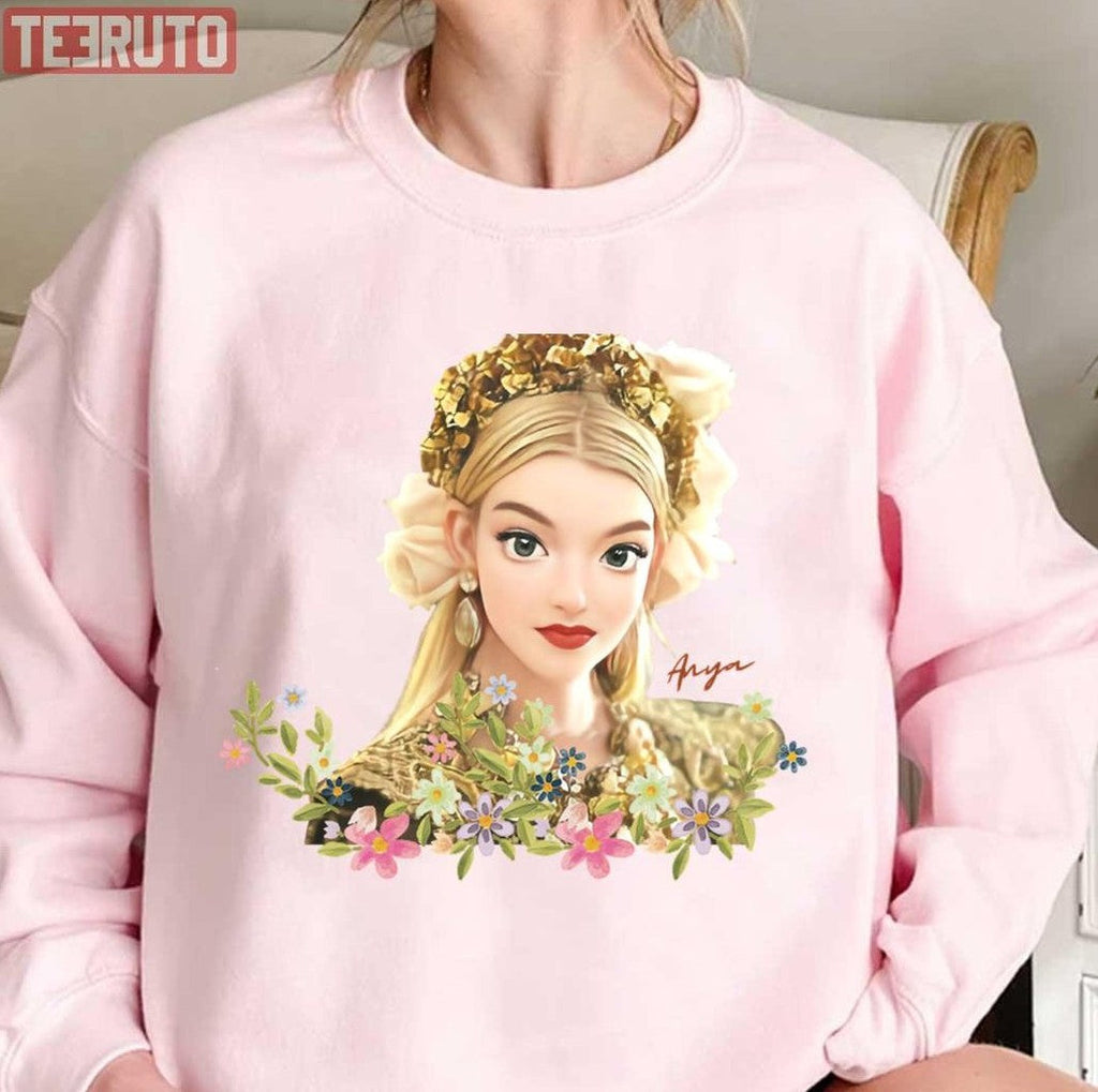 Anya Taylor-Joy With Flowers Fanart Unisex T-Shirt Unisex T-Shirt