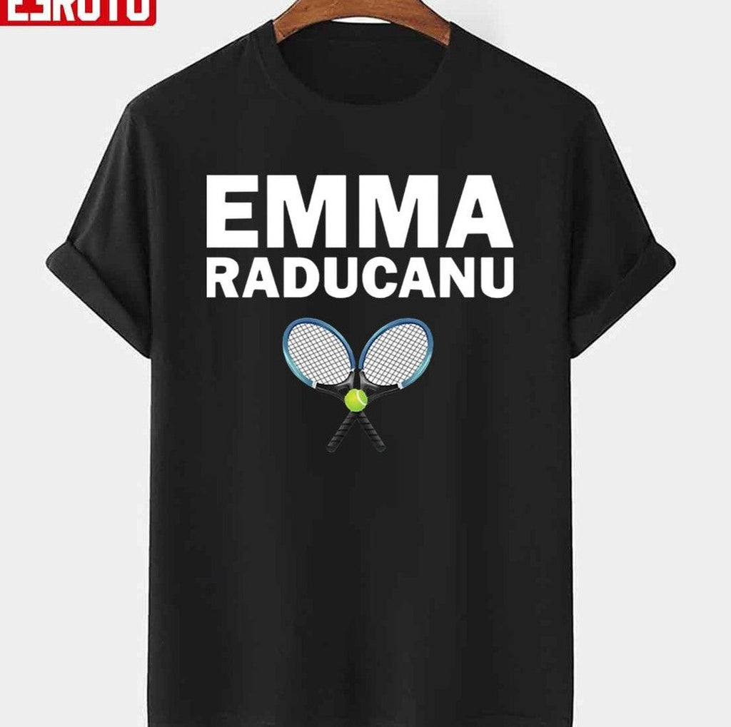 Racket And Ball Emma Raducanu No 1 Tennis Unisex T-shirt