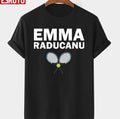 Racket And Ball Emma Raducanu No 1 Tennis Unisex T-shirt