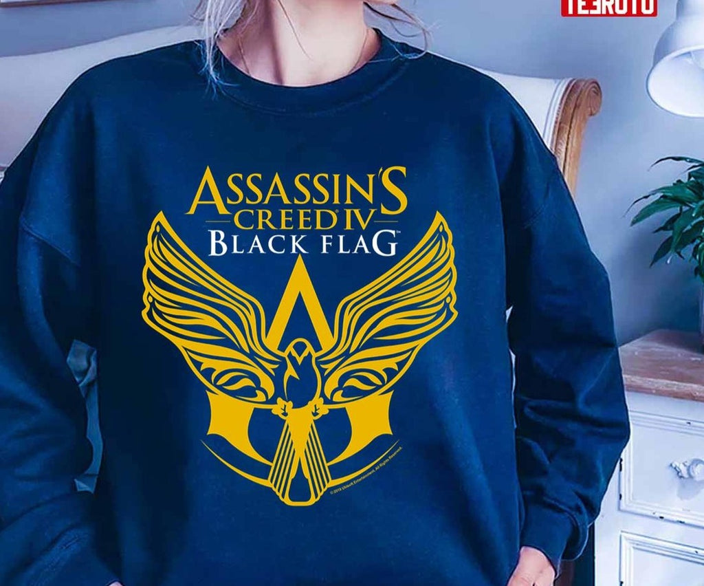 Black Flag Gold Wing Logo Assassin's Creed Unisex T-Shirt