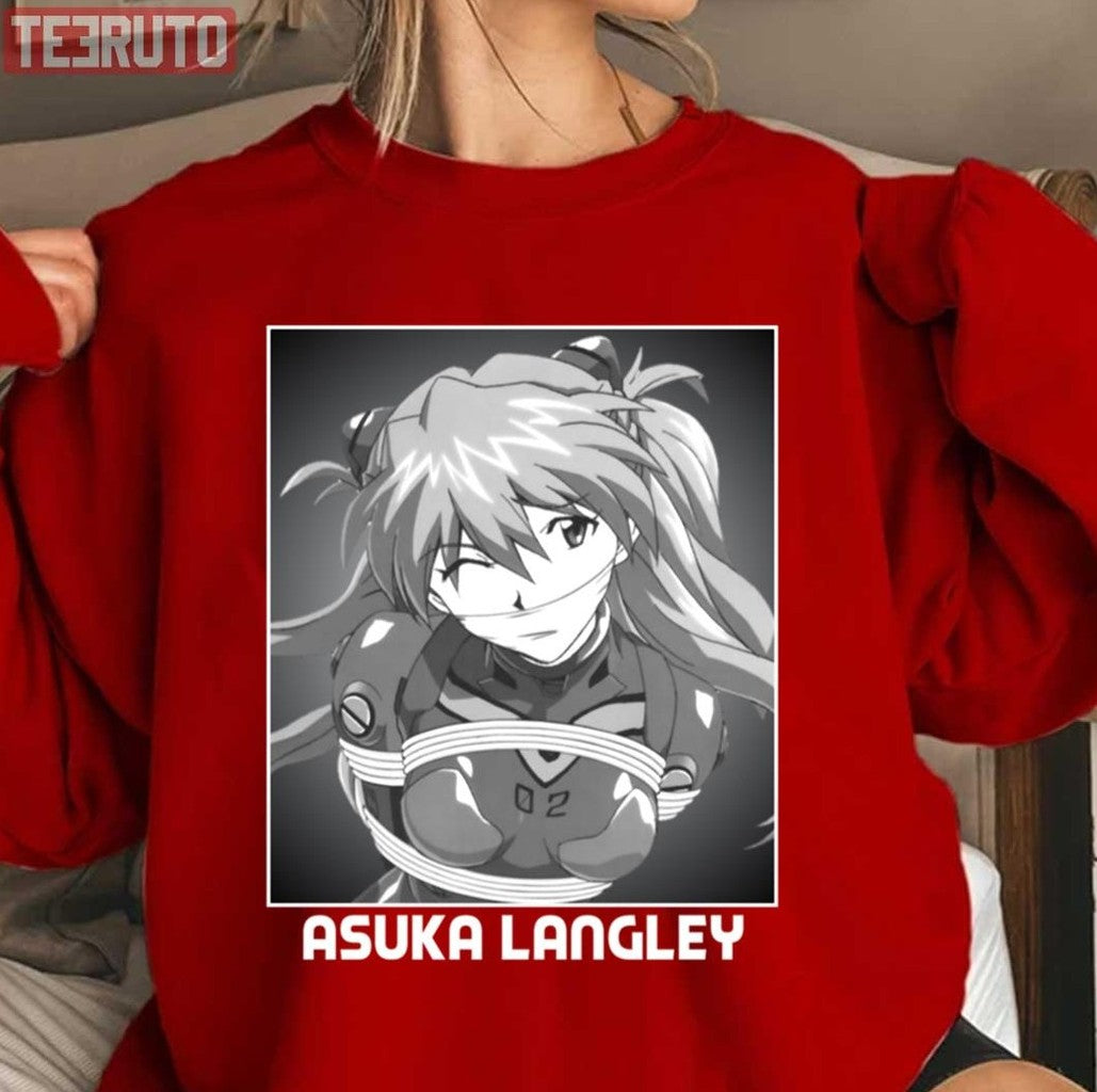 Asuka Langley Anime Evangelion 02 Portrait Photo Unisex Sweatshirt