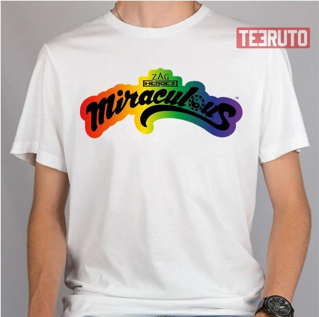 Rainbow Collection Logo Miraculous Ladybug Illustration Unisex T-Shirt