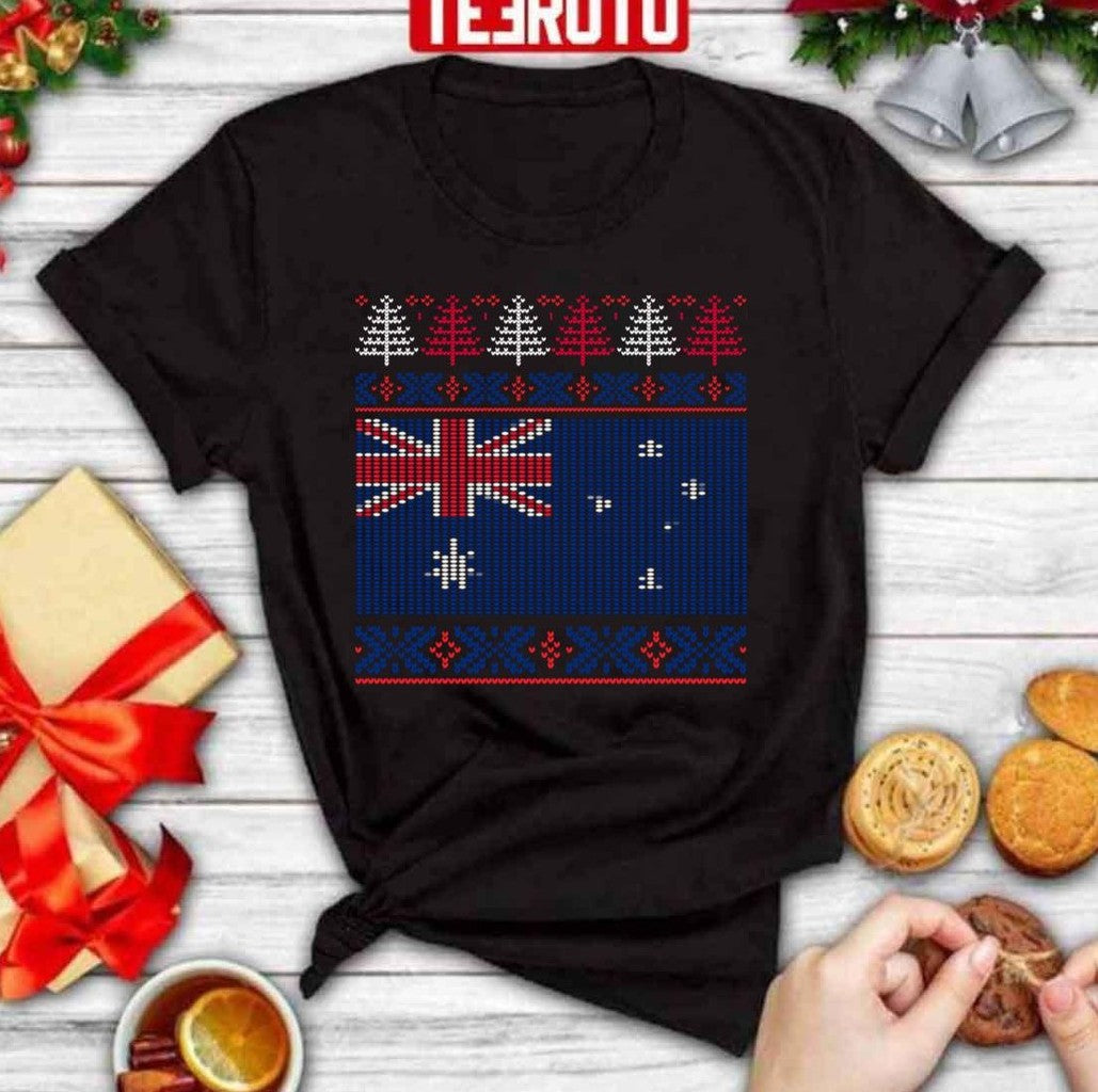 Australian Flag Christmas Australian Ugly Sweater Pattern Unisex Sweatshirt