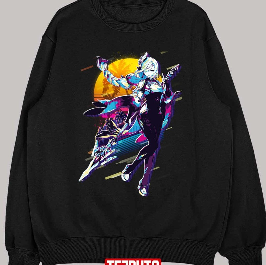 Shenhe Genshin Impact 80s Retro Unisex T-shirt