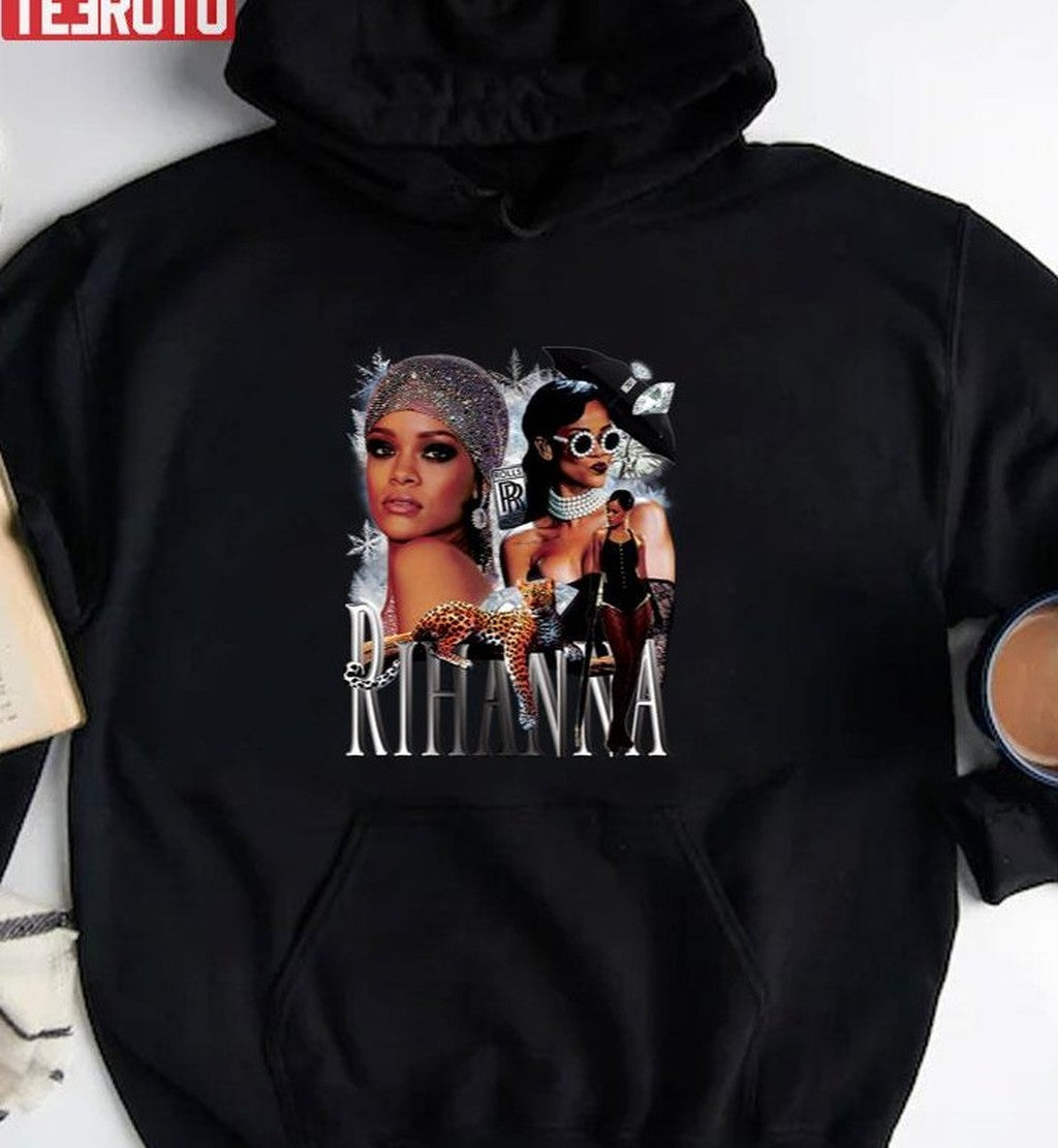Rihanna Vintage Retro 90s Bootleg Rap Style Unisex T-Shirt