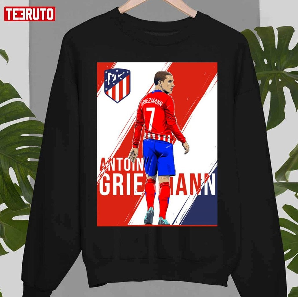 Number 7 Illustration Griezmann Paint Football Unisex T-Shirt