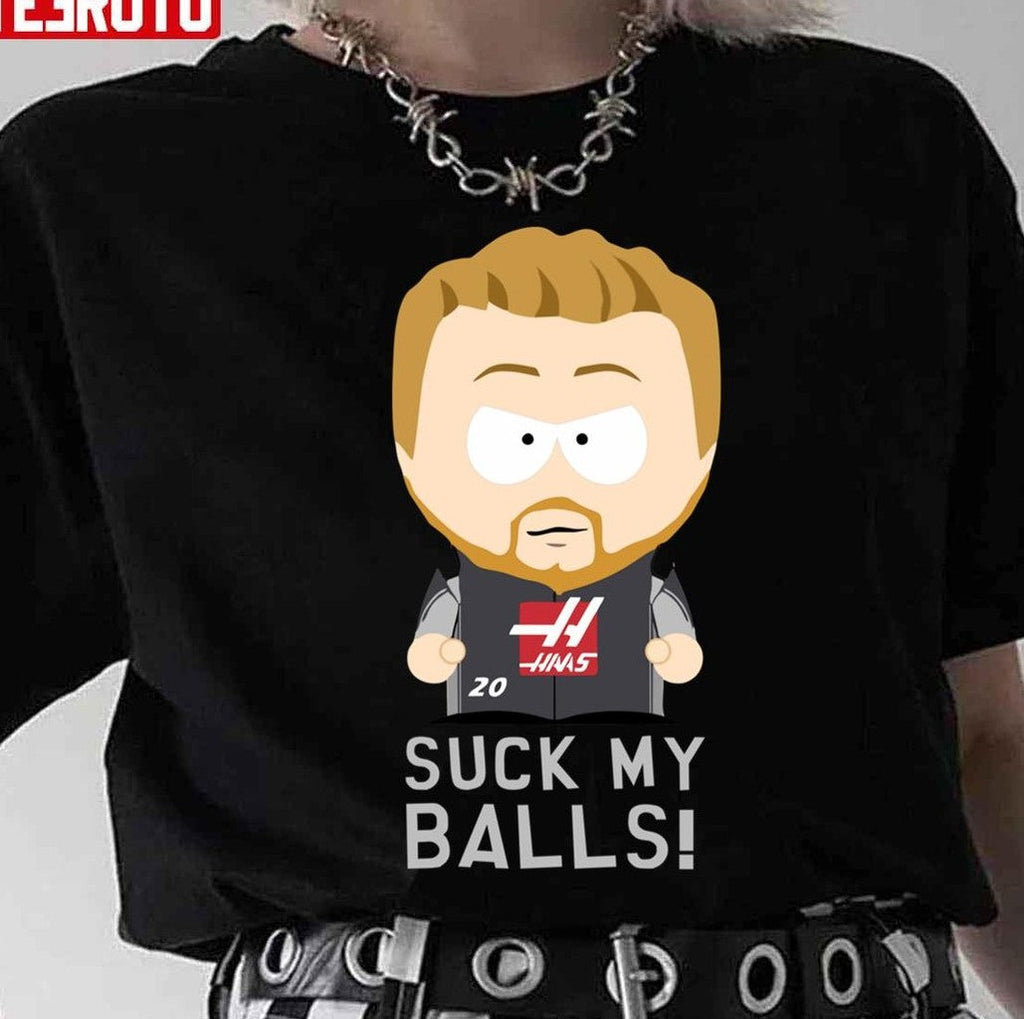 Suck My Balls Kevin Magnussen Funny Chibi F1 Racing Unisex Hoodie