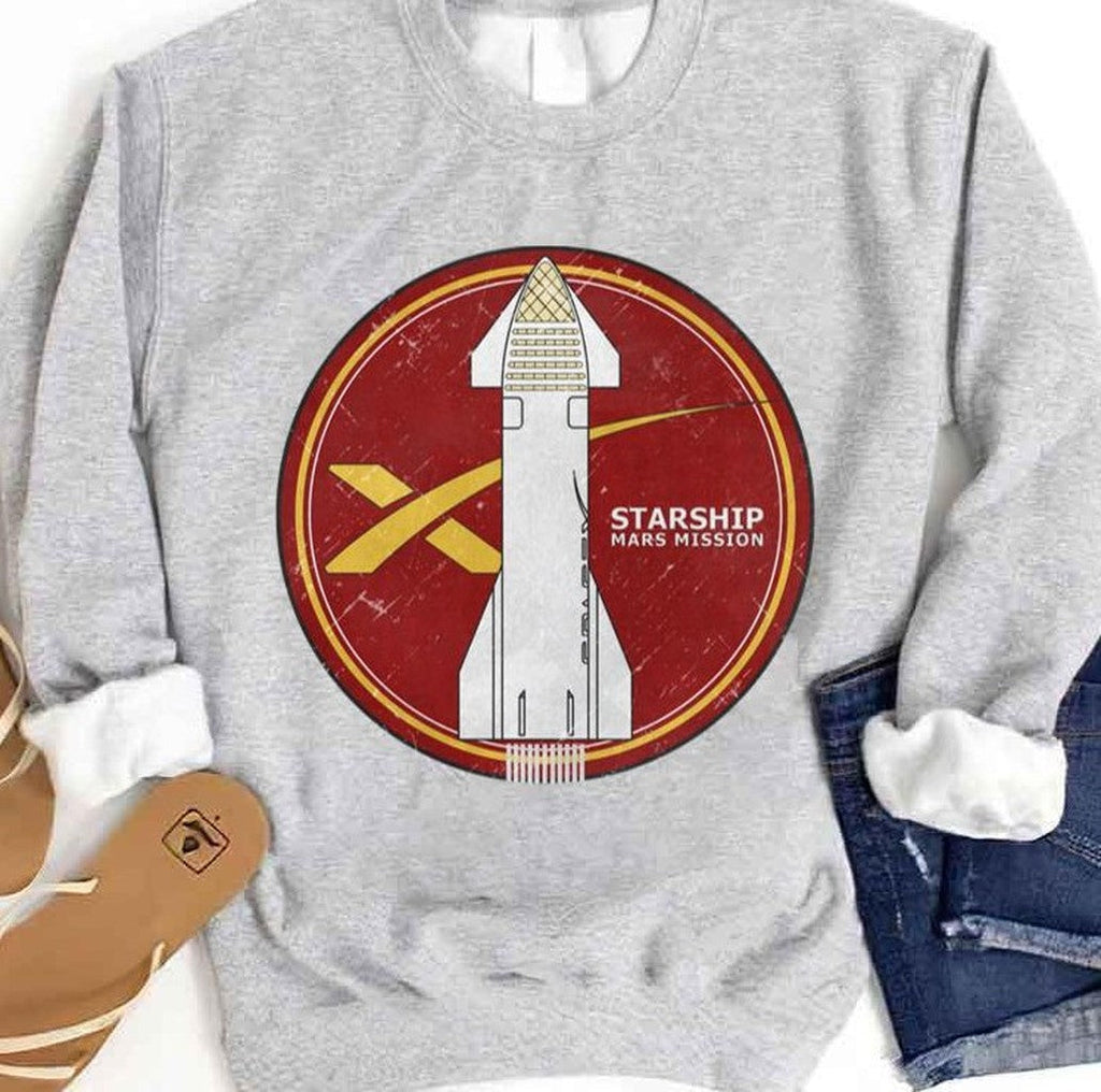 Starship Mars Mission Badge Unisex Sweatshirt