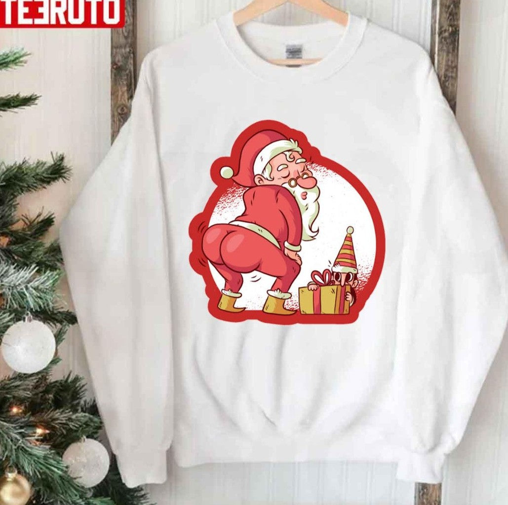 Santa Booty Funny Christmas Unisex Sweatshirt