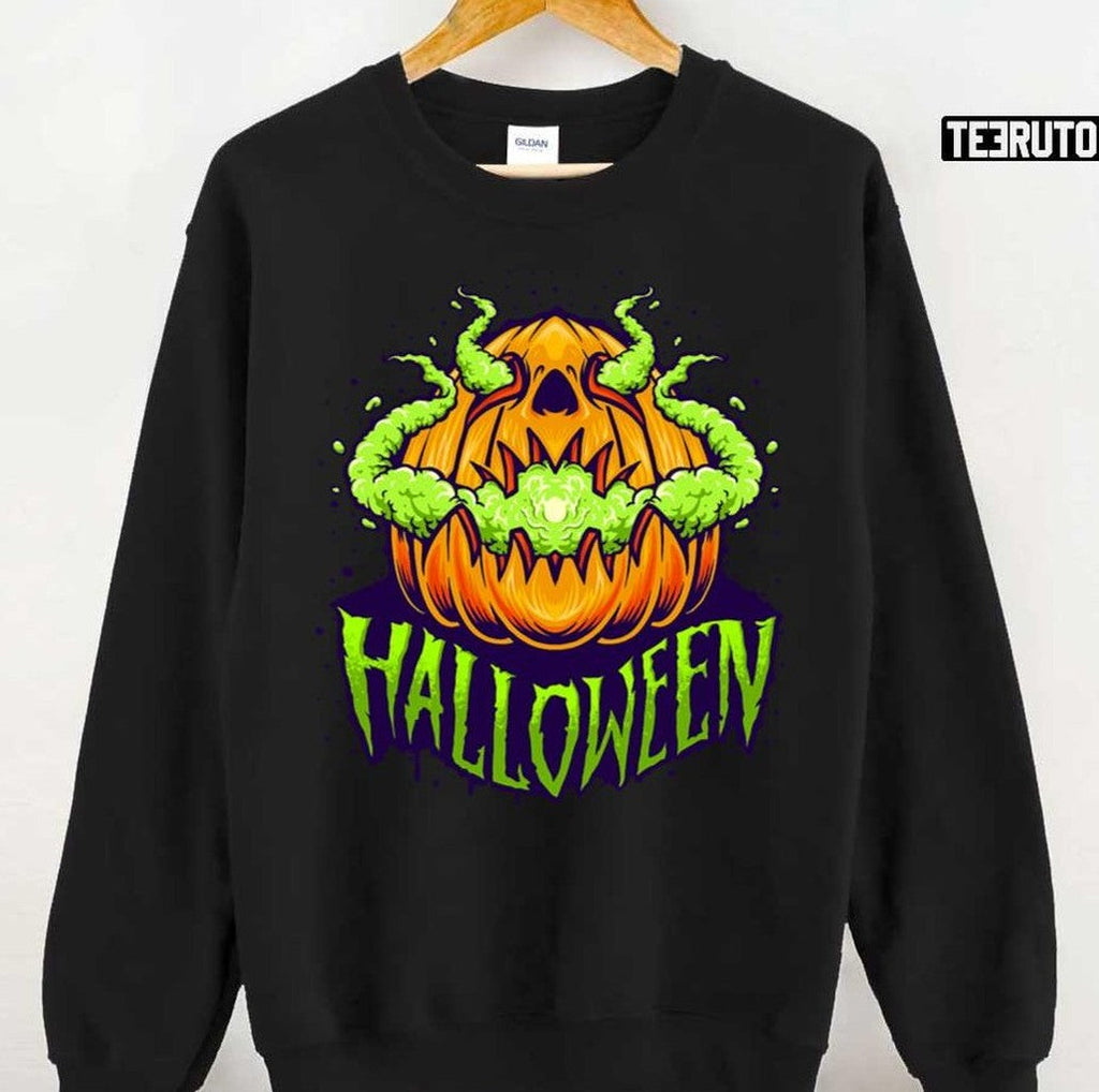 Scary Pumpkin Head Unisex Sweatshirt