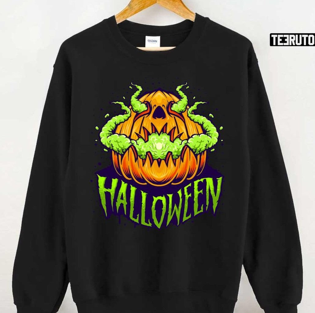 Scary Pumpkin Head Unisex Sweatshirt