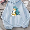 Mofu Sand Cute Cat Drawing In Shark Outfit Unisex Hoodie