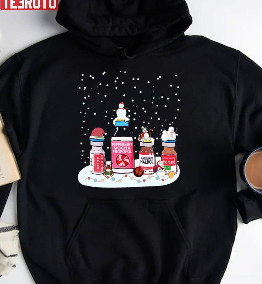 Peppermint Mocha Propofol Cute Christmas Nurse Rn Sweatshirt