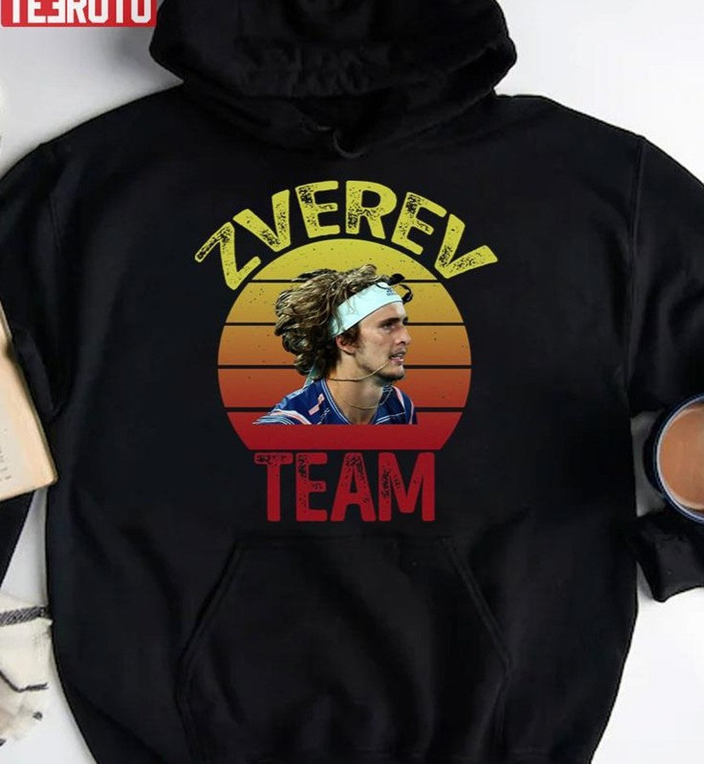 Team Sunset Design Tennis Alexander Zverev Unisex Hoodie