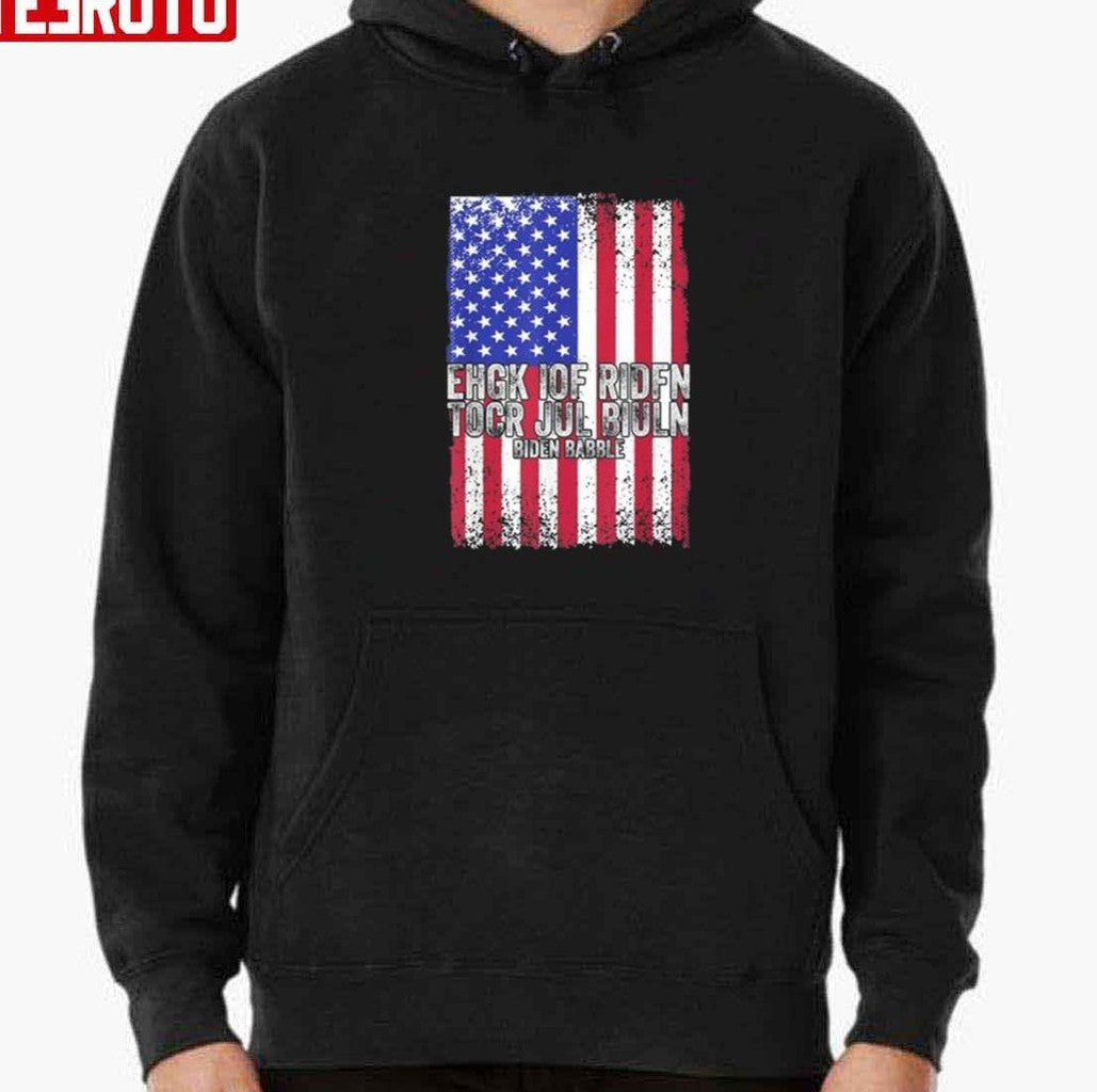 Biden Babble Ehgk Iof Ridfn Tocr Jul Biuln American Flag Unisex T-Shirt