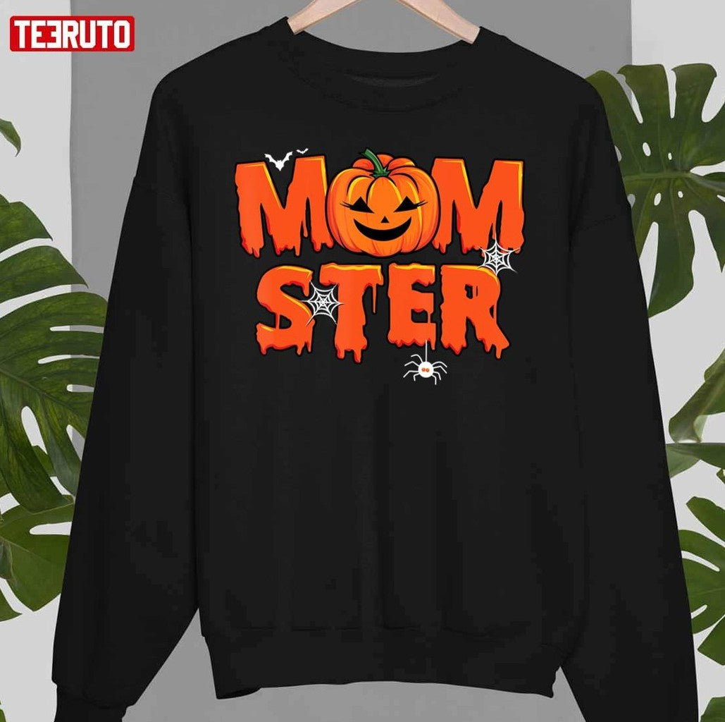 Momster Halloween Mom Pumpkin Costume Family Matching Unisex Sweatshirt