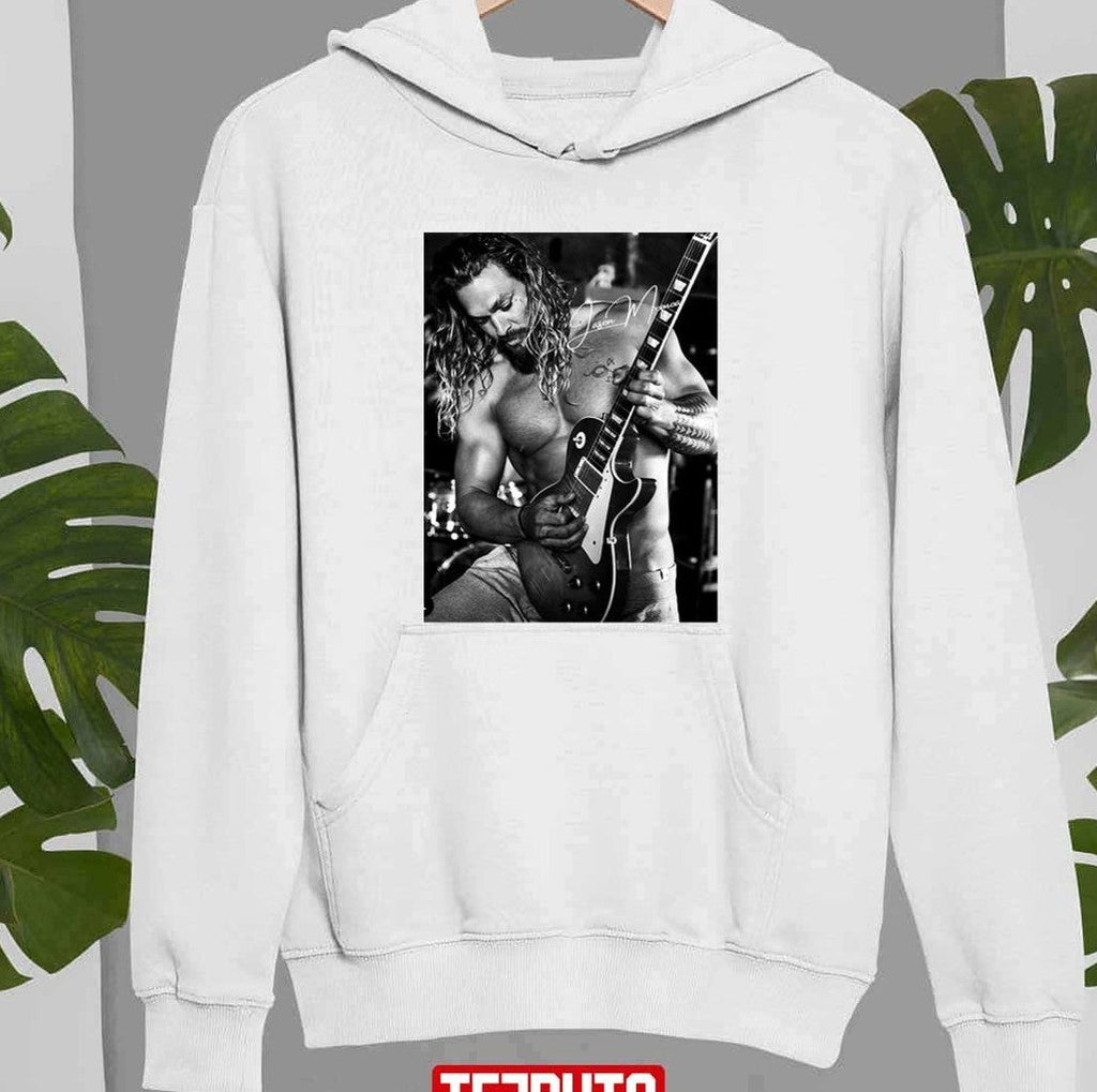 Sexy Jason Momoa Playing Guitar Unisex Sweatshirt Hooded