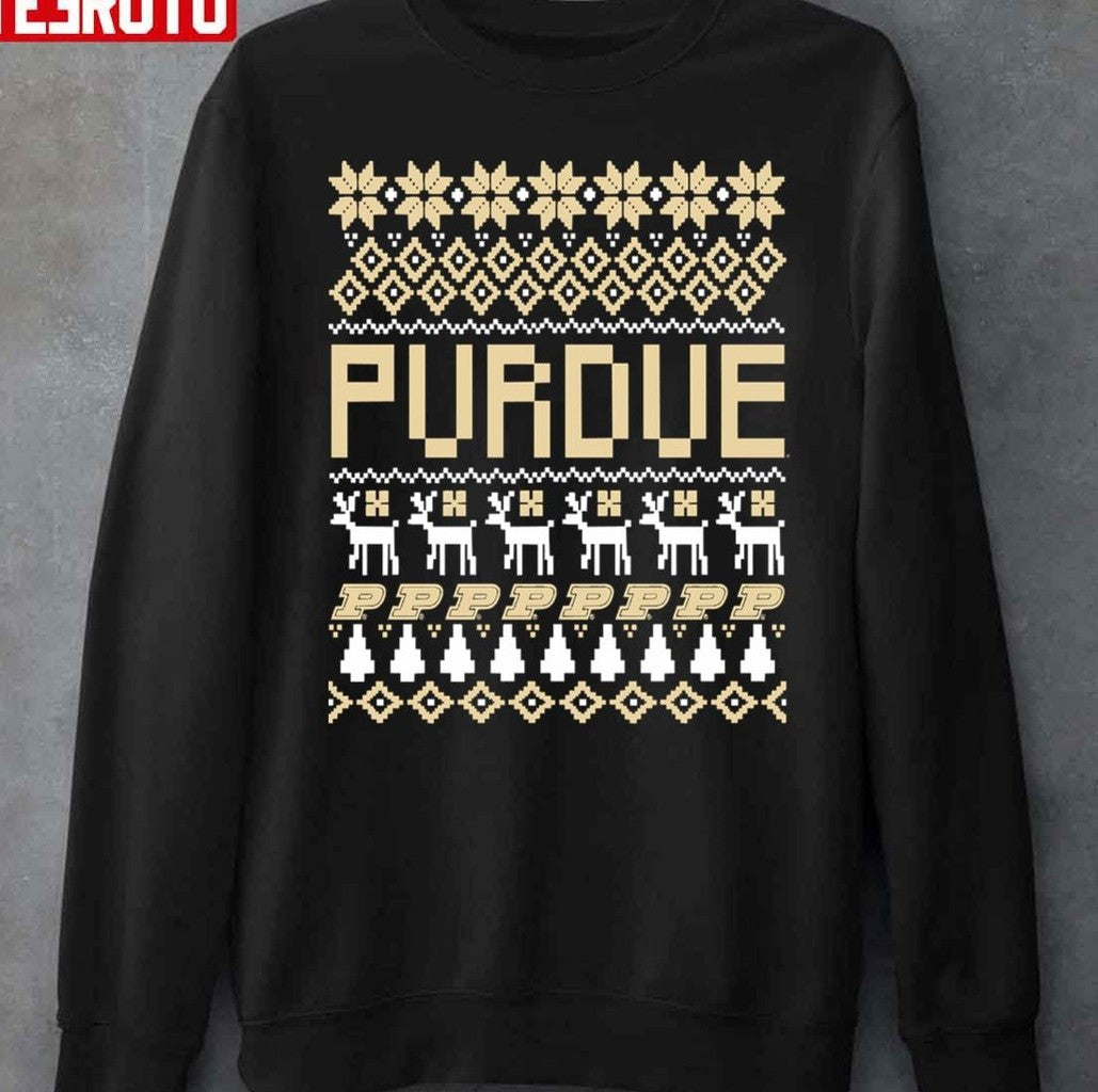 Purdue Boilermakers Holiday Ugly Unisex Sweatshirt