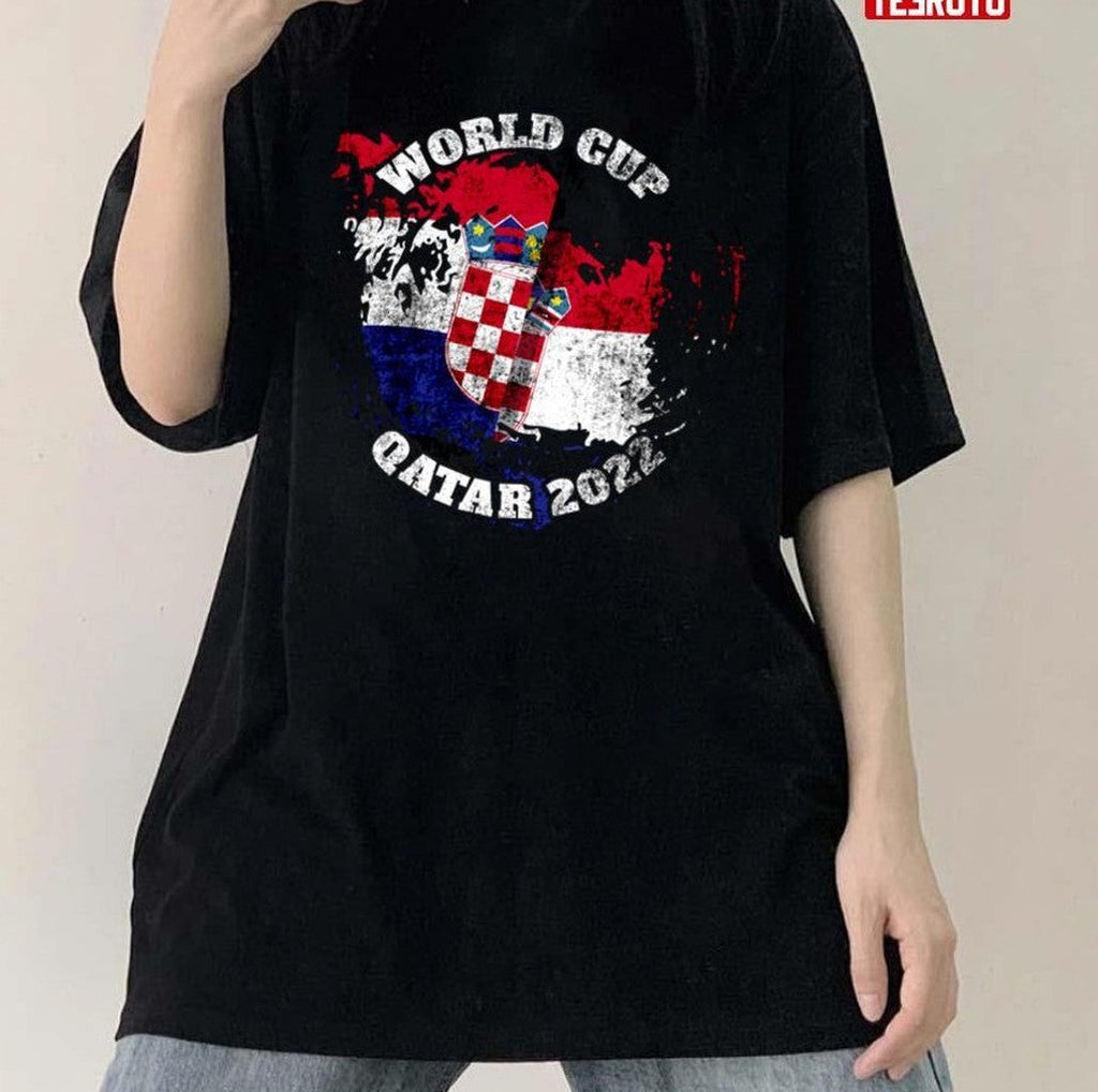 Qatar 2022 World Cup Croatia National Flag Unisex Sweatshirt