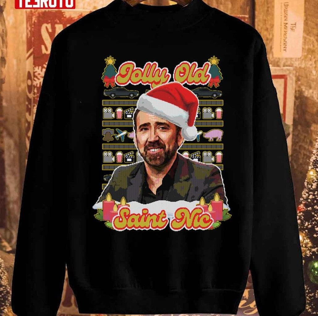 Saint Nic Christmas Nicholas Cage Unisex Sweatshirt