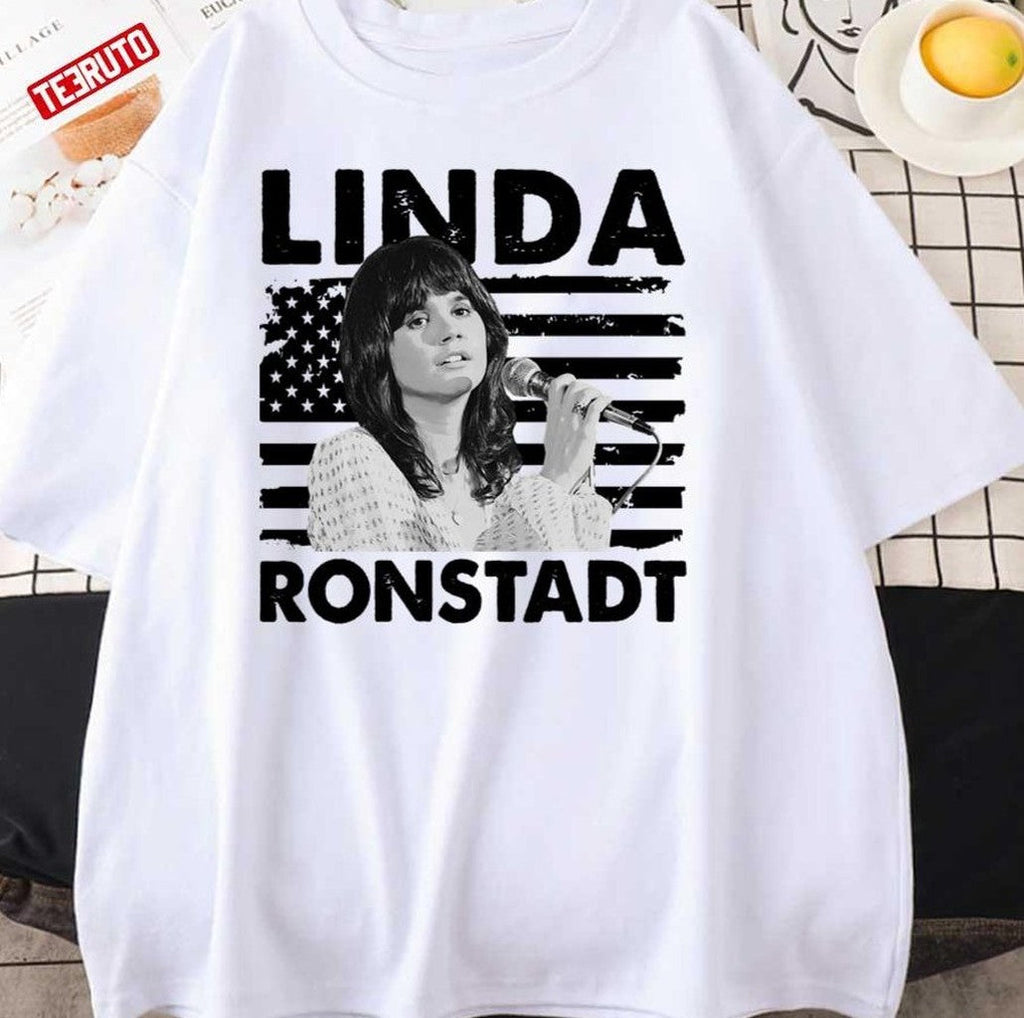 Retro American Flag Linda Ronstadt Unisex T-Shirt