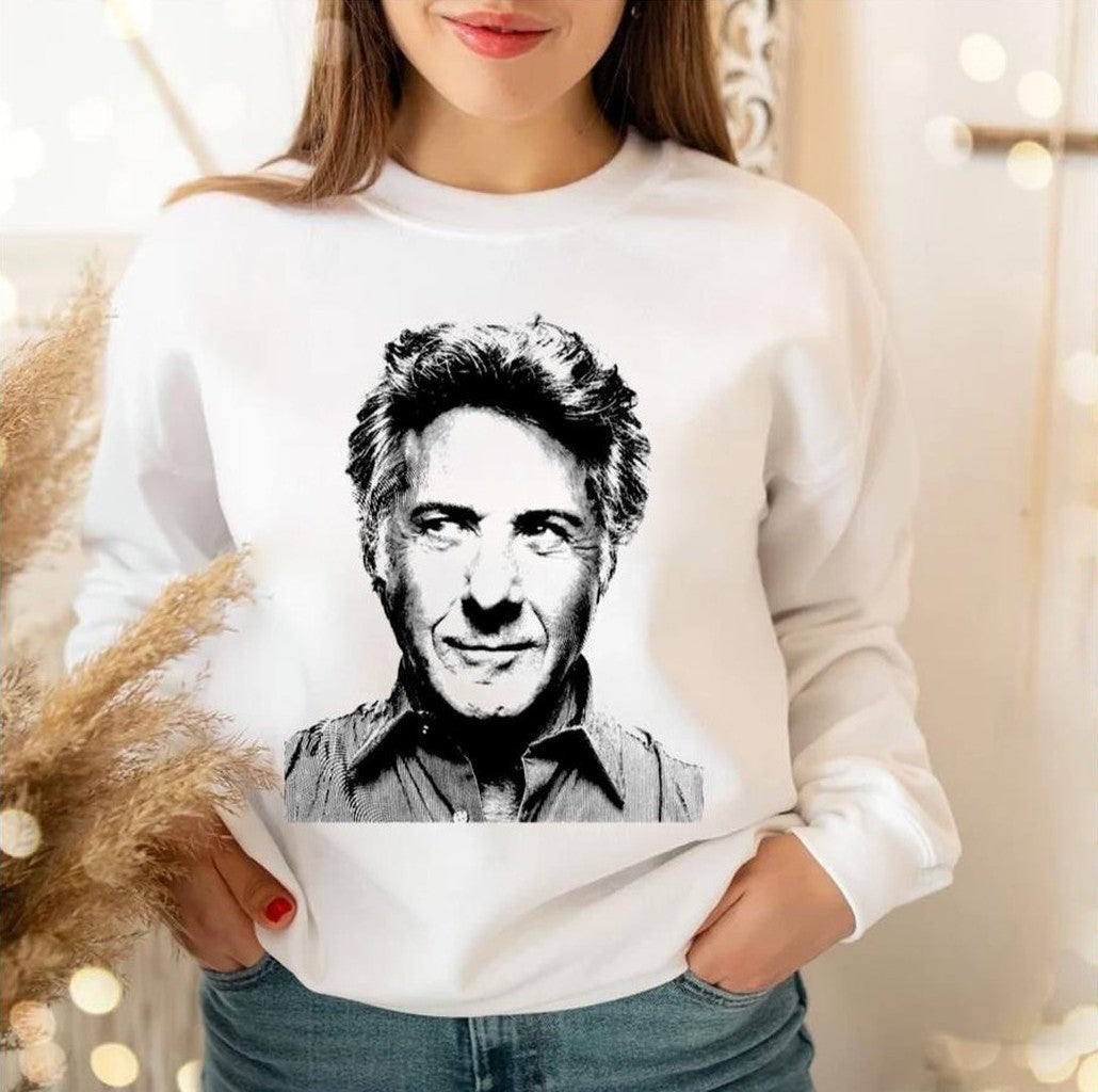 Black &amp; White Portrait Linocut Of Dustin Hoffman Unisex T-Shirt