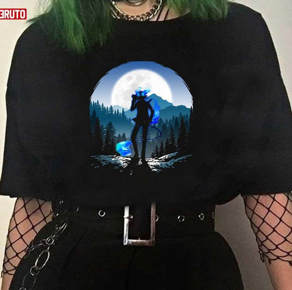 Anime Character Rin Blue Tail With Kuro Unisex T-Shirt