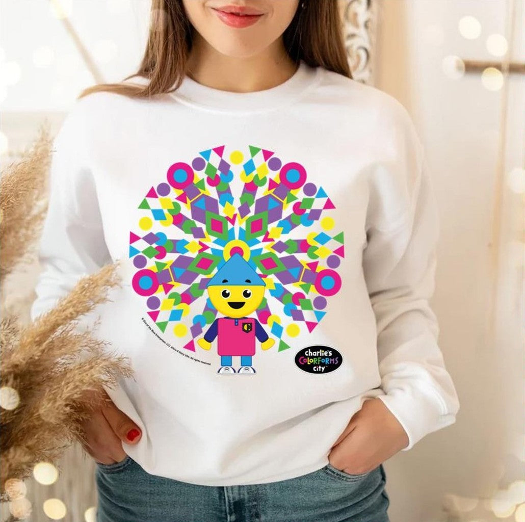 Round Graphic Charlie's Colorforms City Unisex Sweatshirt