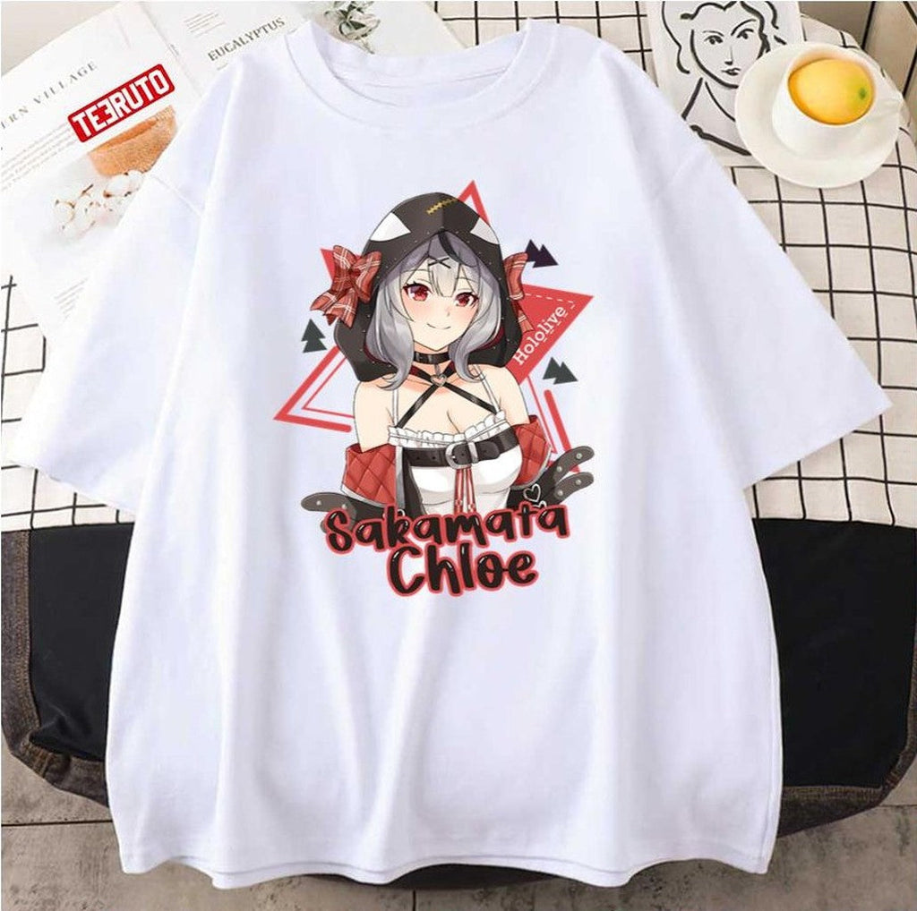 Sakamata Chloe Hololive Red Girl Unisex T-Shirt