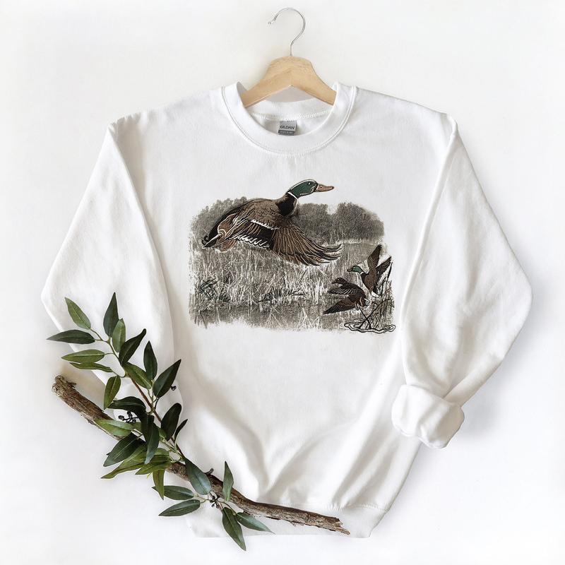 Mallard Duck Retro Unisex Sweatshirt , For Men, For Women