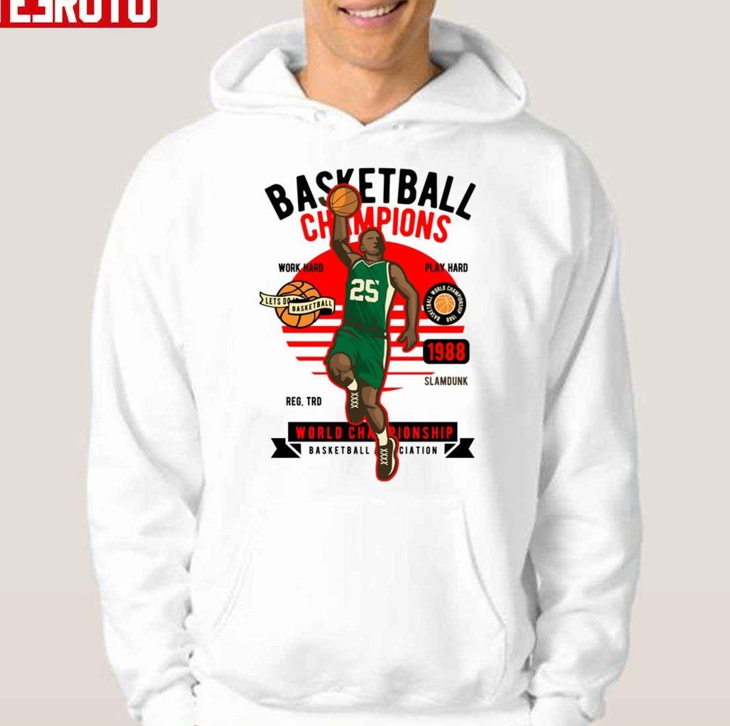 Basketball Champions Work Hard Play Hard 1988 Unisex T-Shirt