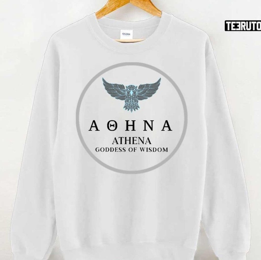 Athena Greek Goddess Of Wisdom Owl Mythology Unisex T-Shirt