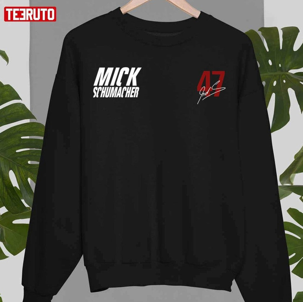 No 47 Mick Schumacher Racing Driver Design Unisex Sweatshirt