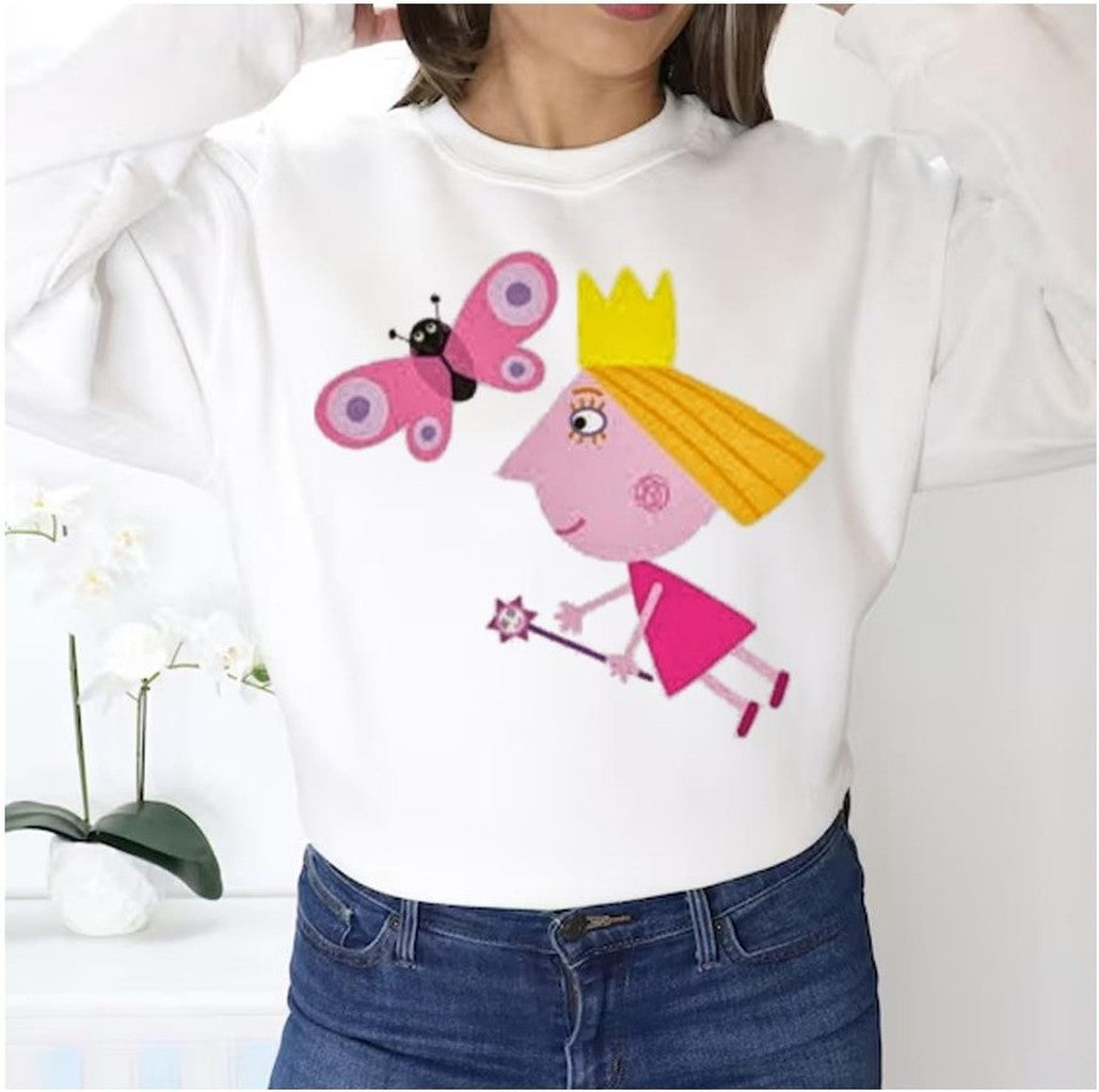 Ben And Holly Character Holly With Butterfly Unisex Sweatshirt