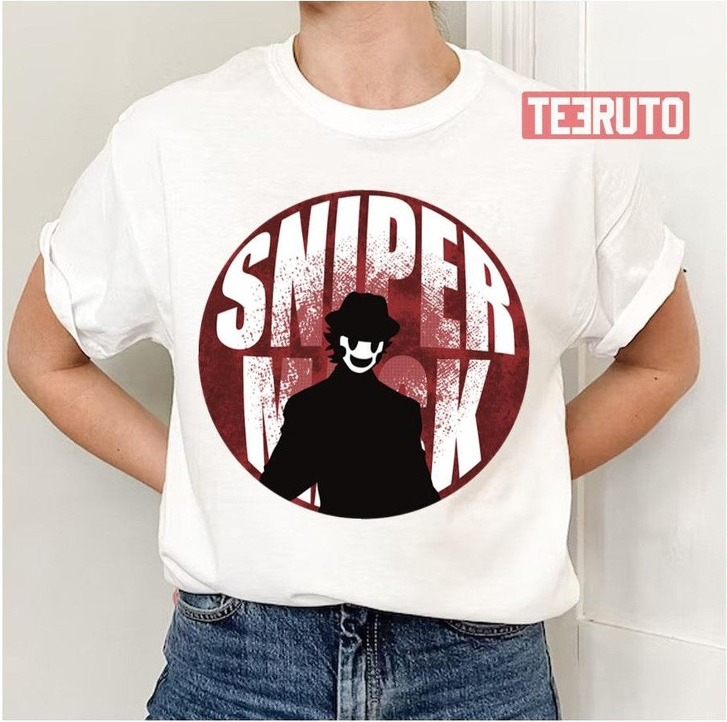 Sniper Mask Distressed Circle Design High Rise Invasion Unisex T-Shirt