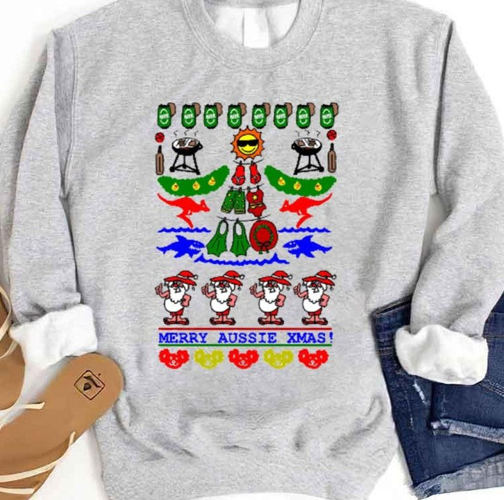 Aussie Xmas Ugly Christmas Unisex Sweatshirt