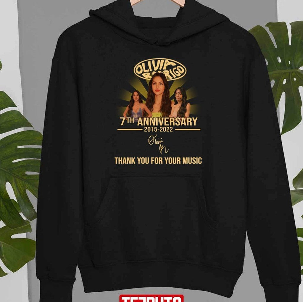 7th Anniversary 2015 2022 Olivia Rodrigo Thank You For Memories Signature Unisex T-Shirt