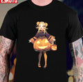 Anime Girl Halloween Pumpkin Unisex T-Shirt
