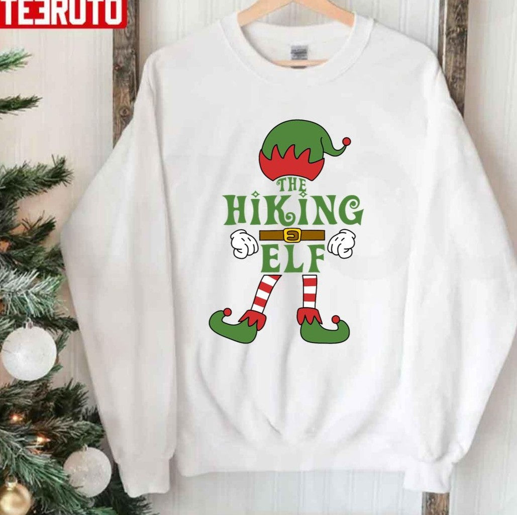 The Hiking Elf Christmas Family Matching Outfits Group Attire Unisex Sweatshirt