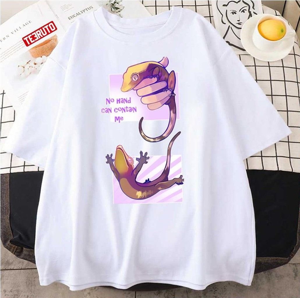 No Hand Can Contain Me Crested Gecko Unisex T-Shirt