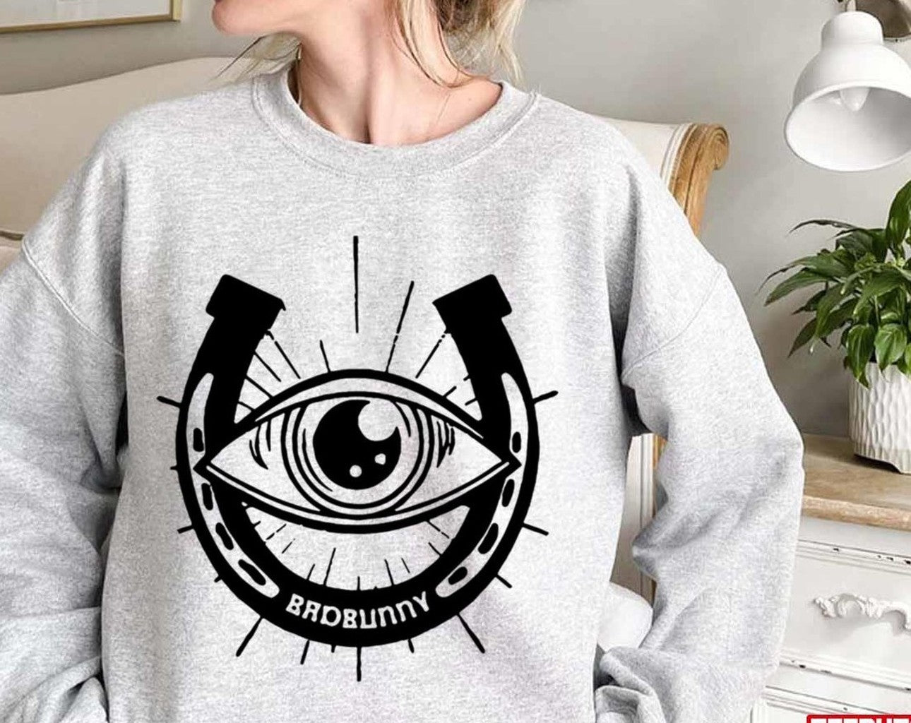 Bad Bunny Tour 2024 Logo Most Wanted Tour Eye Logo Unisex Sweatshirt