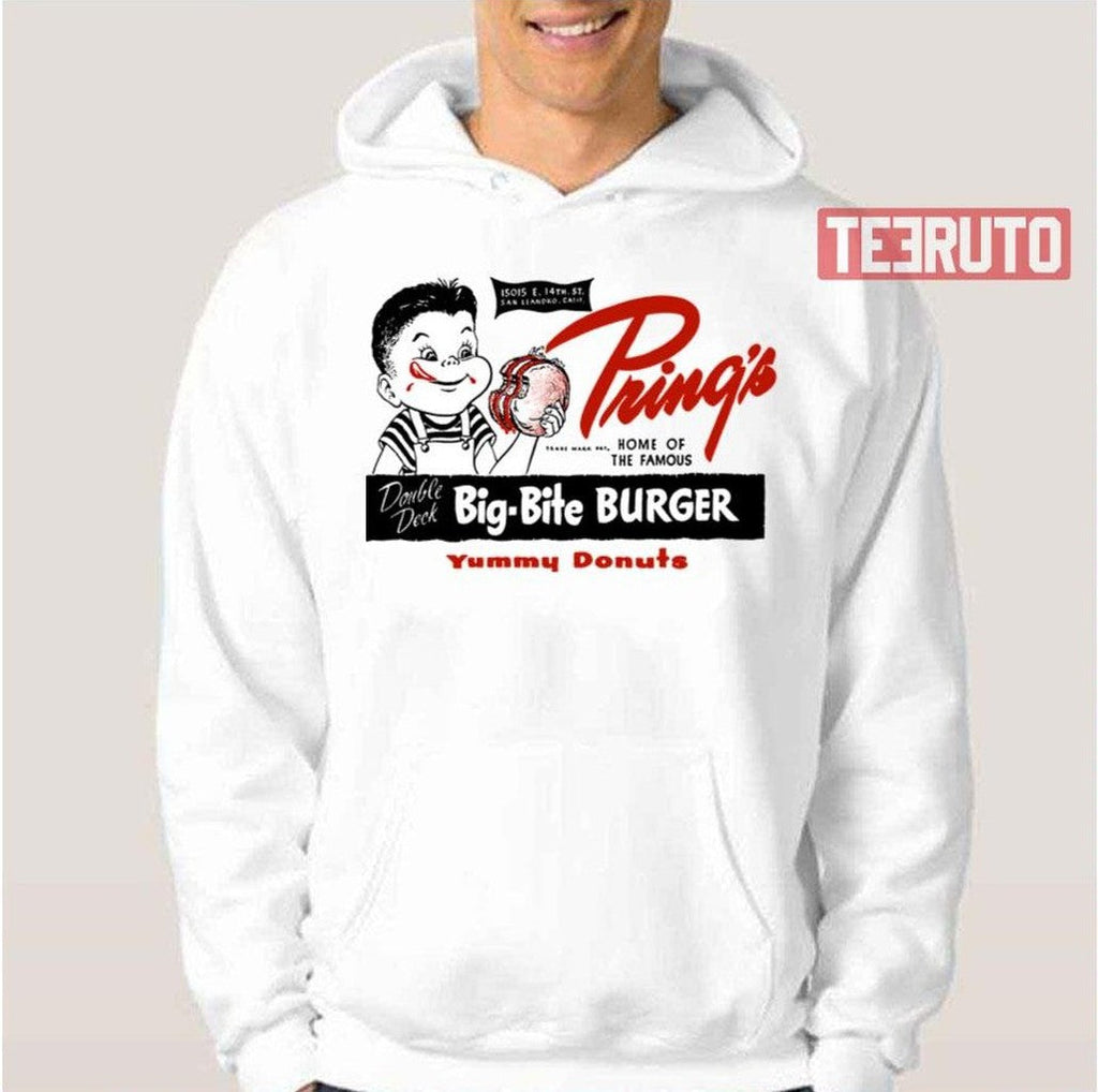 Pring's Big Bite Burger Packaging Unisex T-Shirt