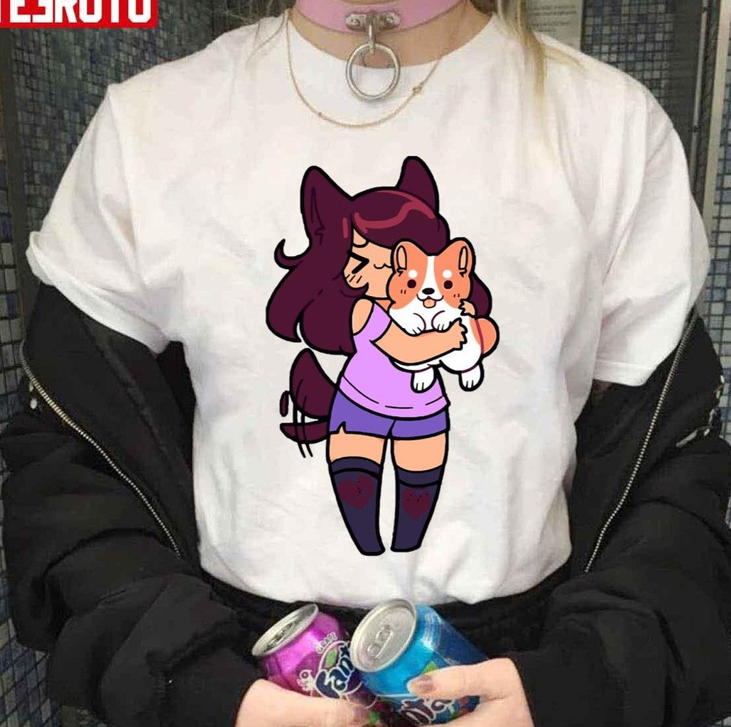 Aphmau Cute With Her Dog Unisex T-Shirt