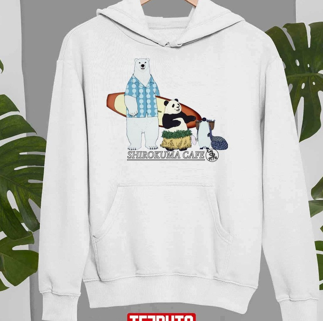 Shirokuma Cafe Polar Bear Panda Peinguin On Vacation Unisex Sweatshirt
