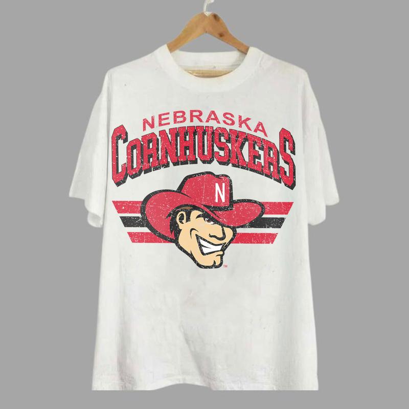 Nebraska Cornhuskers Vintage Football NCAA Sweatshirt - Tshirt - Hoodie, University of Nebraska Unisex Football NCAA Shirt, Unisex Vintage NCAA Shirt,